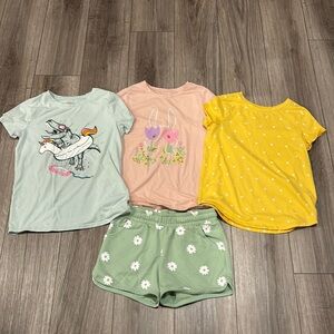 3 shirts and one short